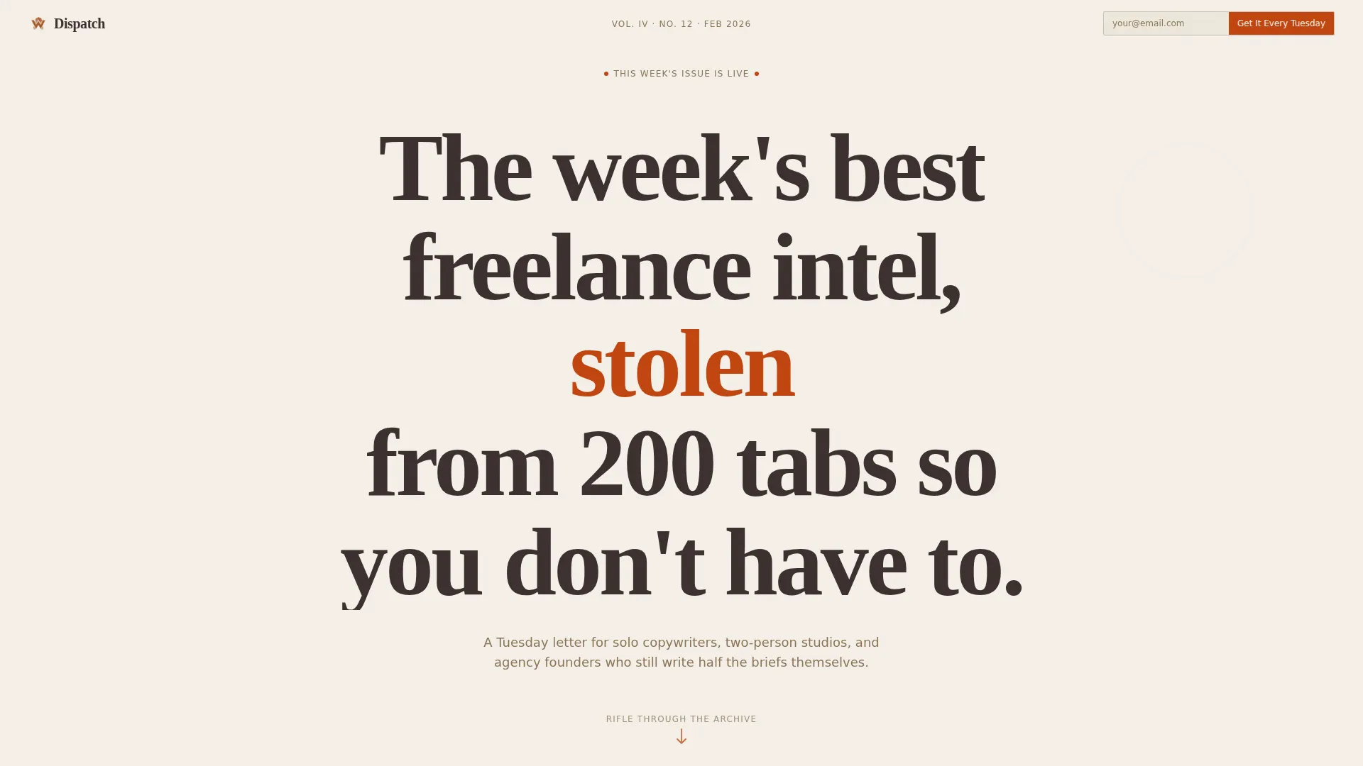 Agency & Freelance Newsletter Blog Website Template
