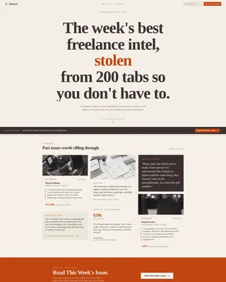 Agency & Freelance Newsletter Blog Website Template