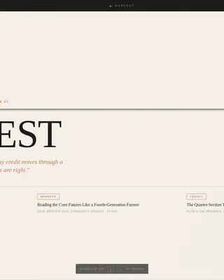 Editorial Agriculture Podcast Landing Page Template