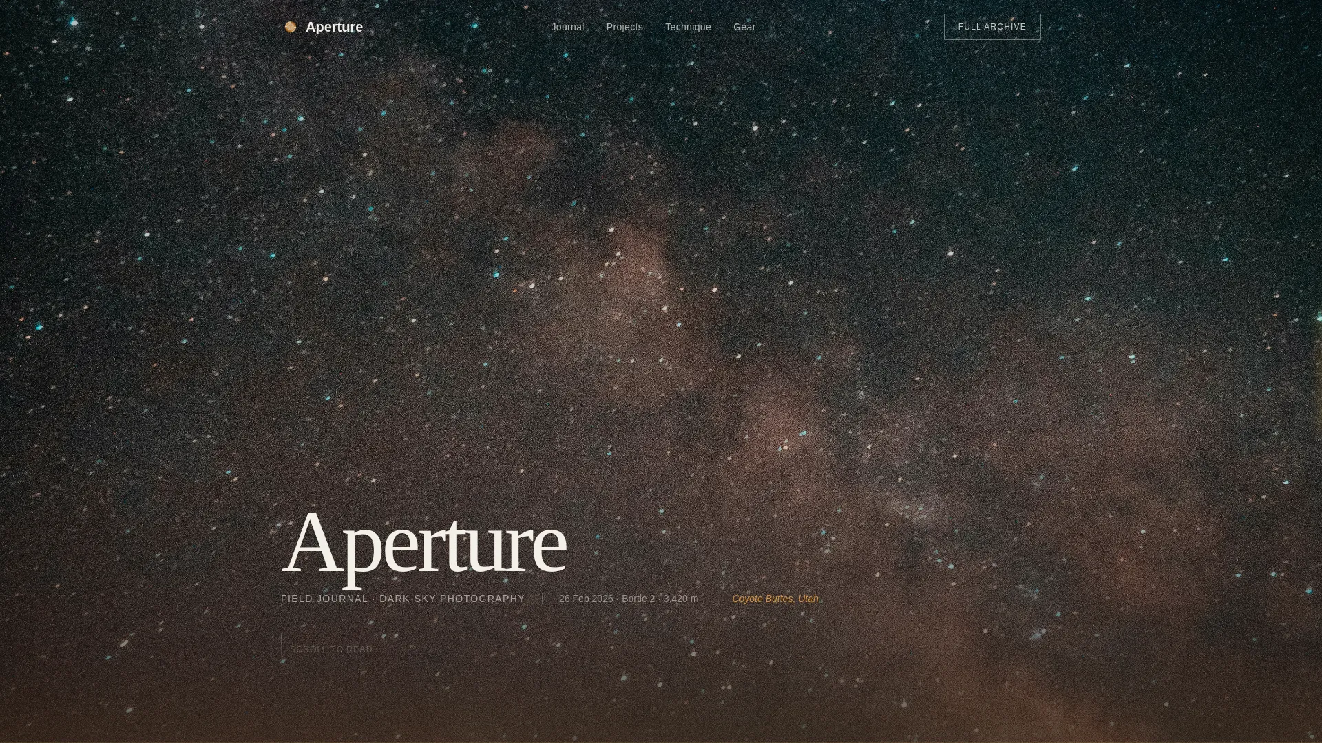 Captivating Astrophotography | Free Website Template | Rocket