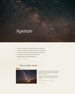 Captivating Astrophotography | Free Website Template | Rocket
