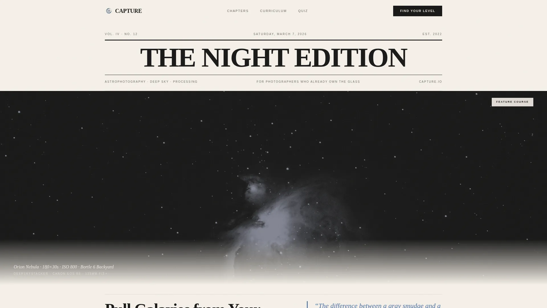 Editorial Astrophotography | Free Website Template | Rocket
