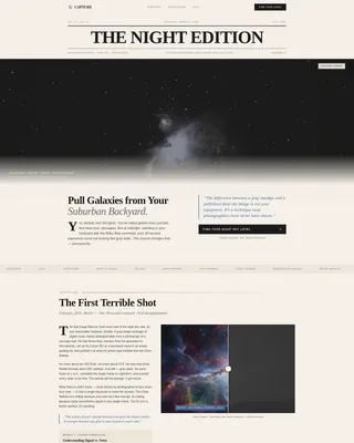 Editorial Astrophotography | Free Website Template | Rocket