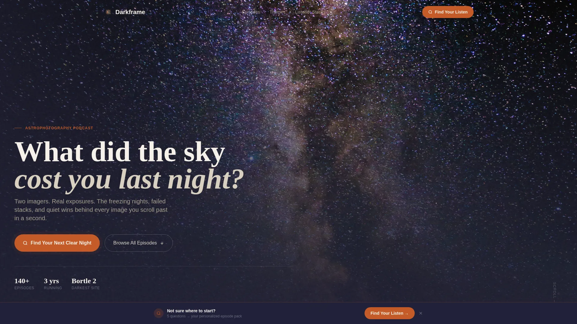 Immersive Astrophotography | Free Website Template | Rocket