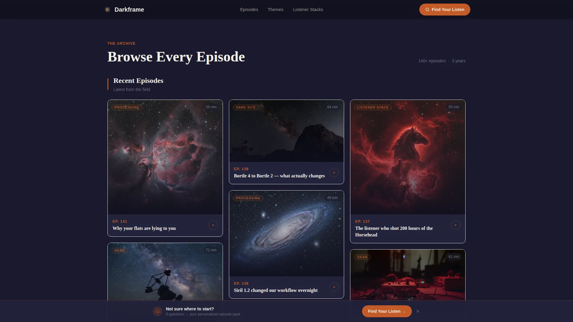 Immersive Astrophotography | Free Website Template | Rocket