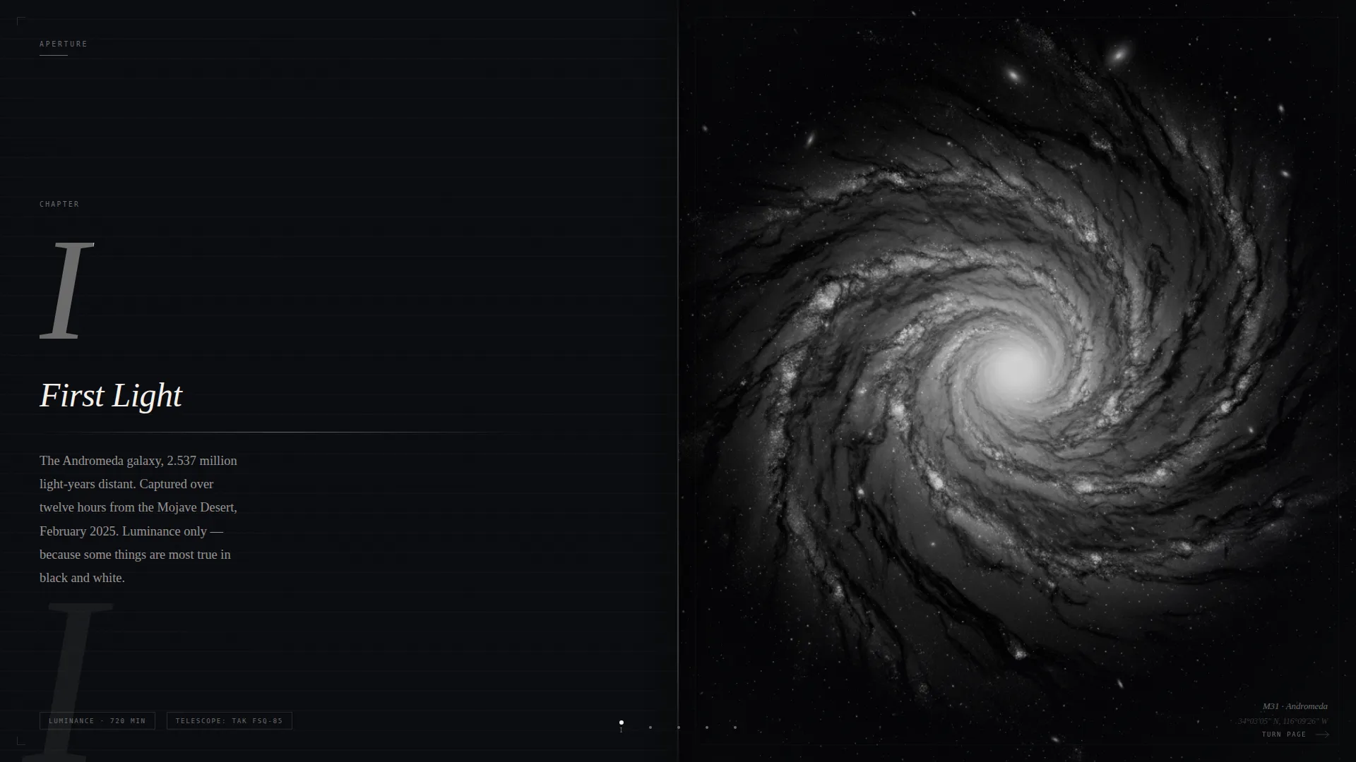 Cinematic Astrophotography | Free Website Template | Rocket