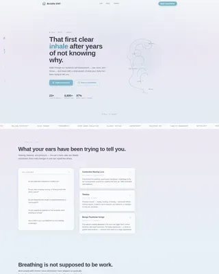 ENT Specialist Practice Website Template with Symptom Checklists