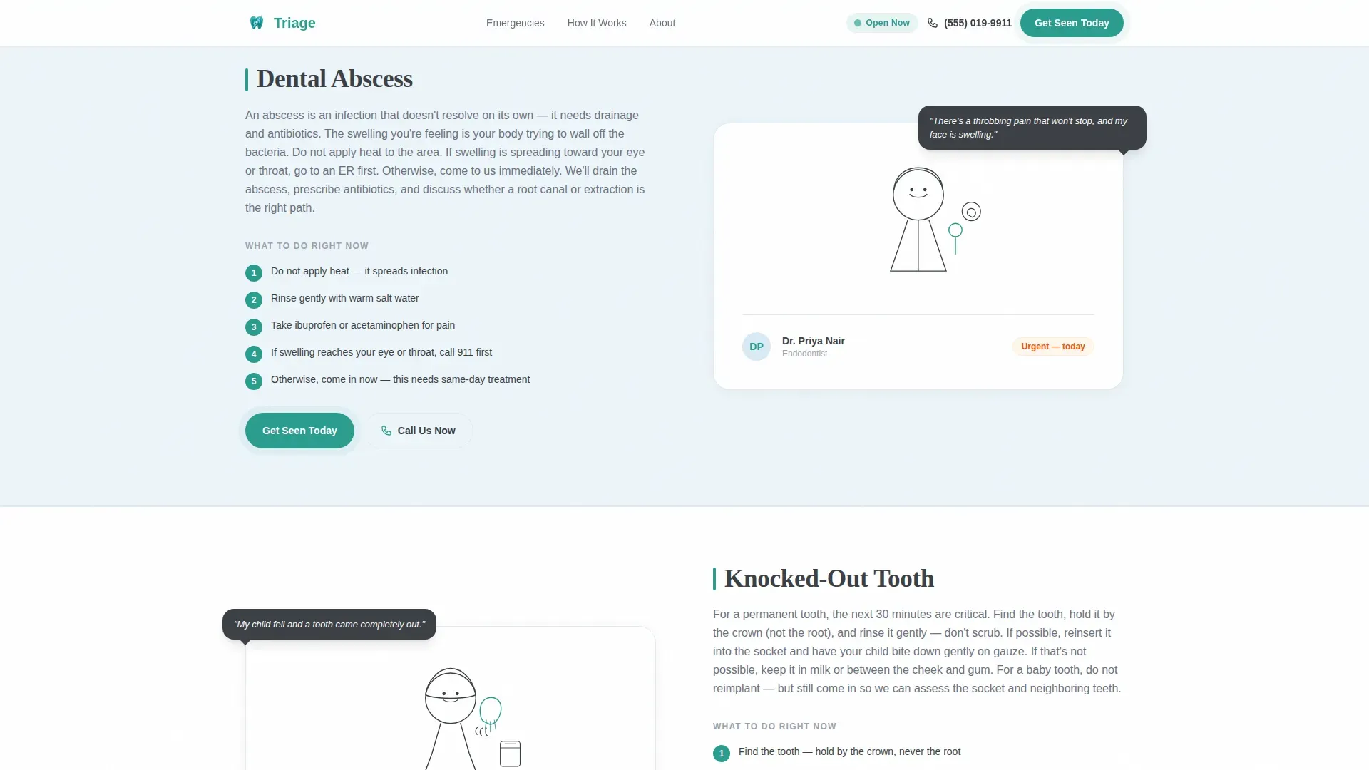 Emergency Dentist Advanced Booking Website Template