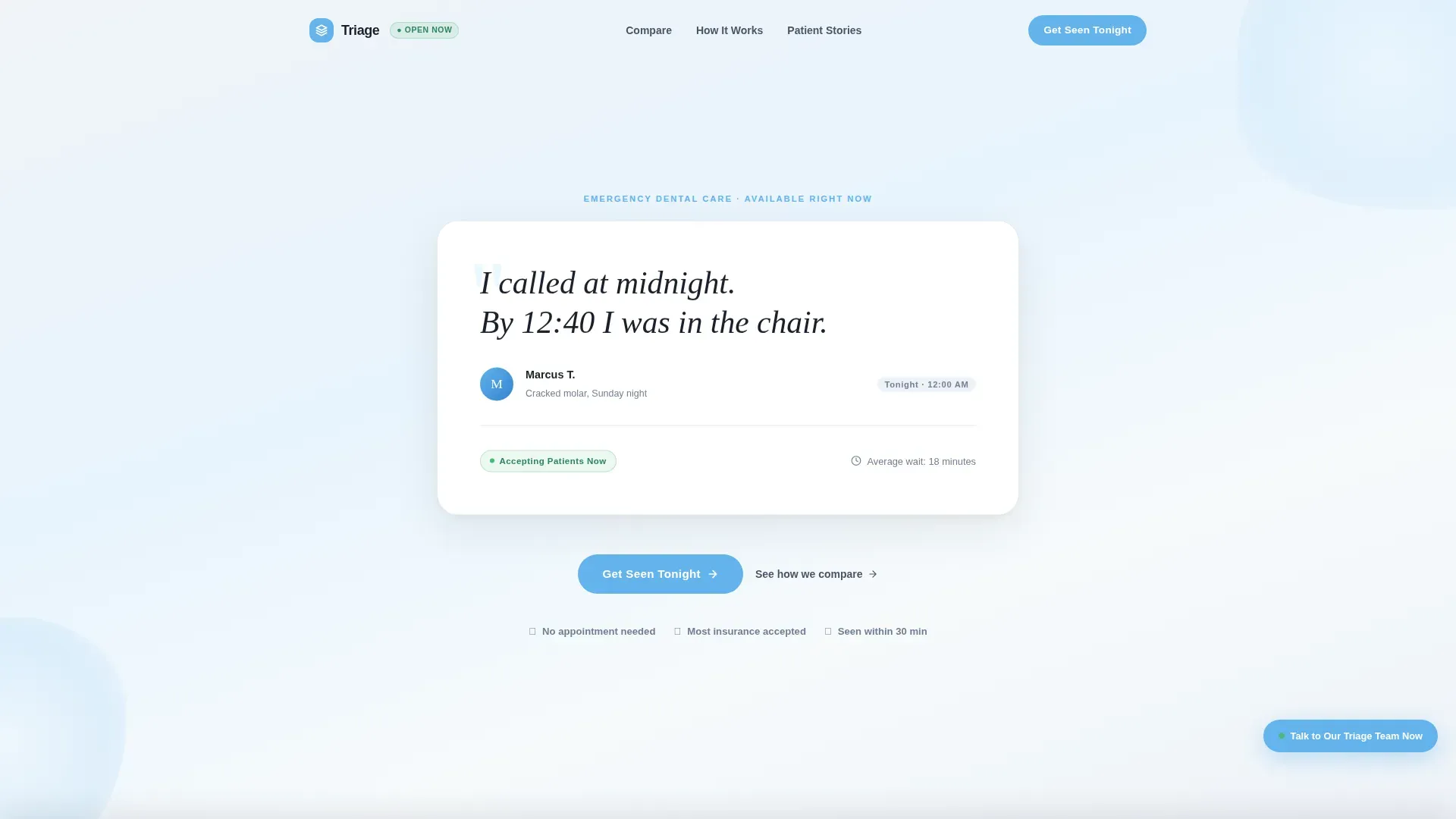Emergency Dentist Booking Website Template