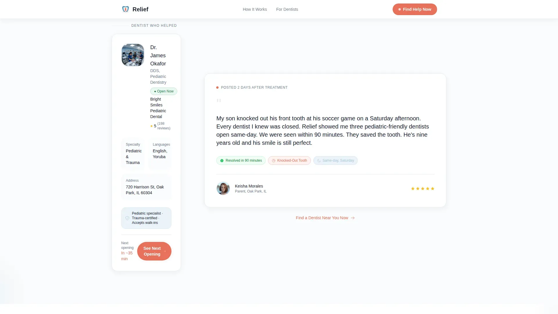 Emergency Dentist Complete Booking Website Template