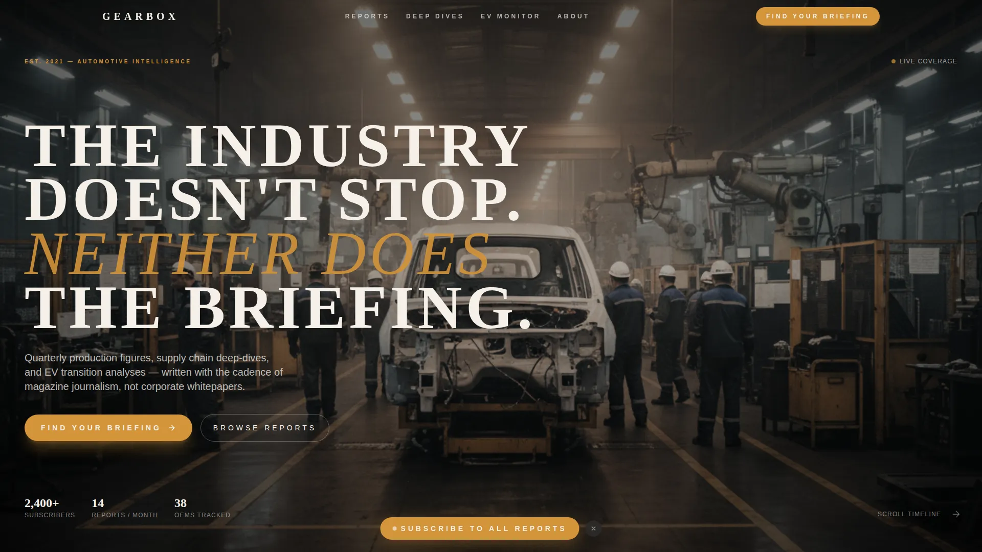 Automotive Industry Report Blog Landing Page