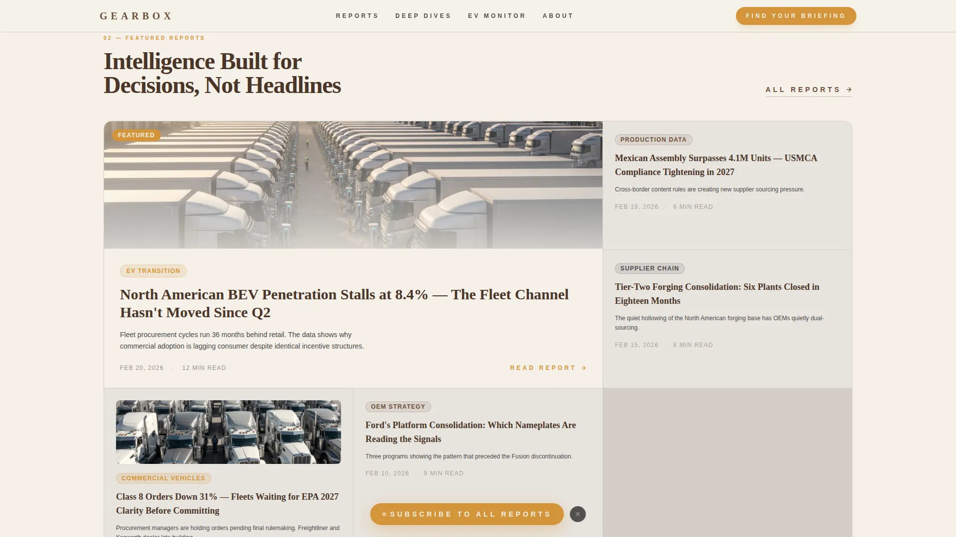 Automotive Industry Report Blog Landing Page