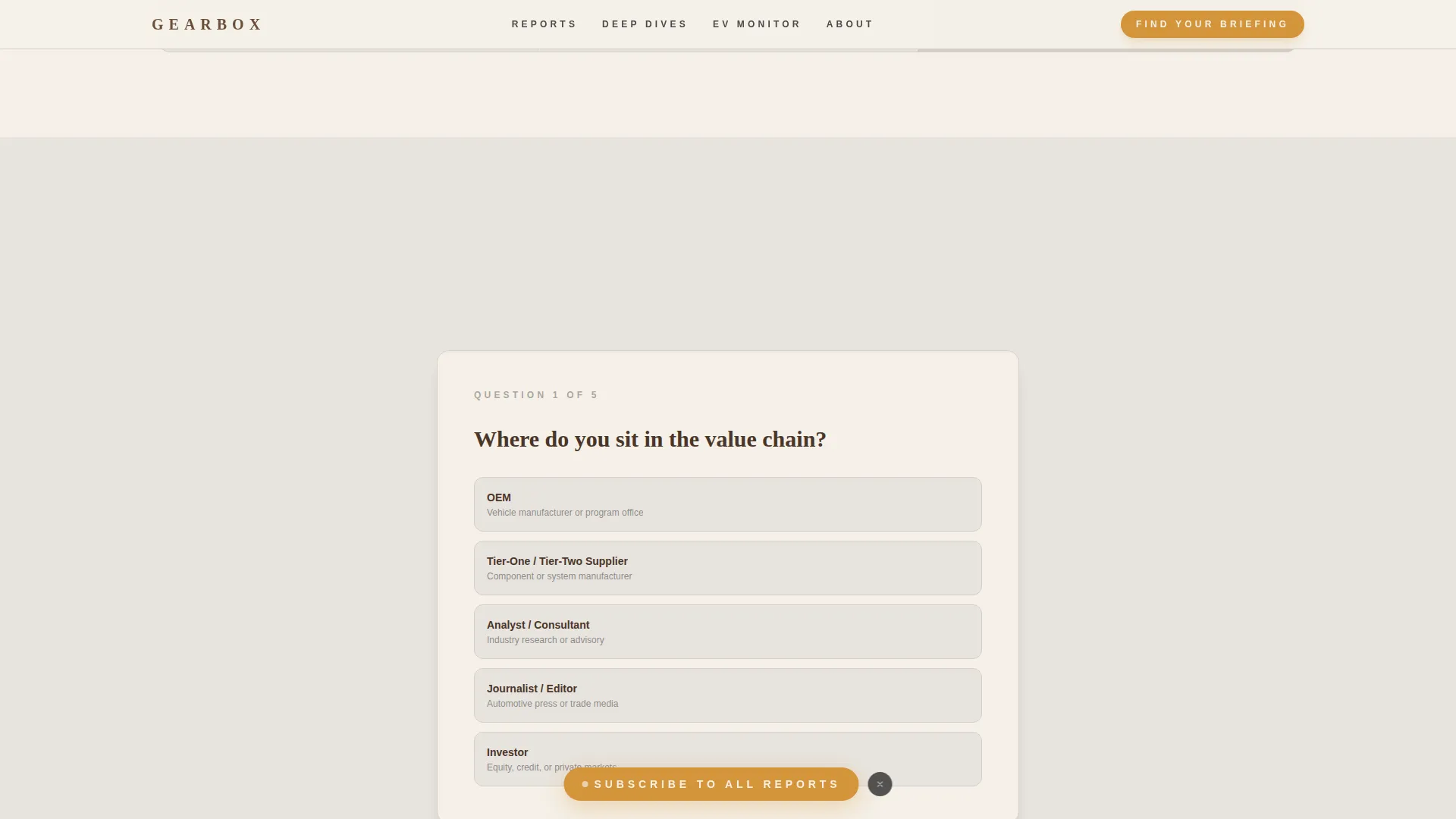 Automotive Industry Report Blog Landing Page