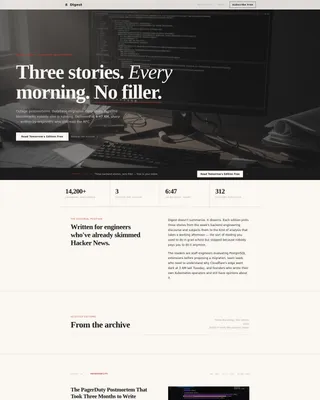 Backend Engineering Newsletter Blog Website Template