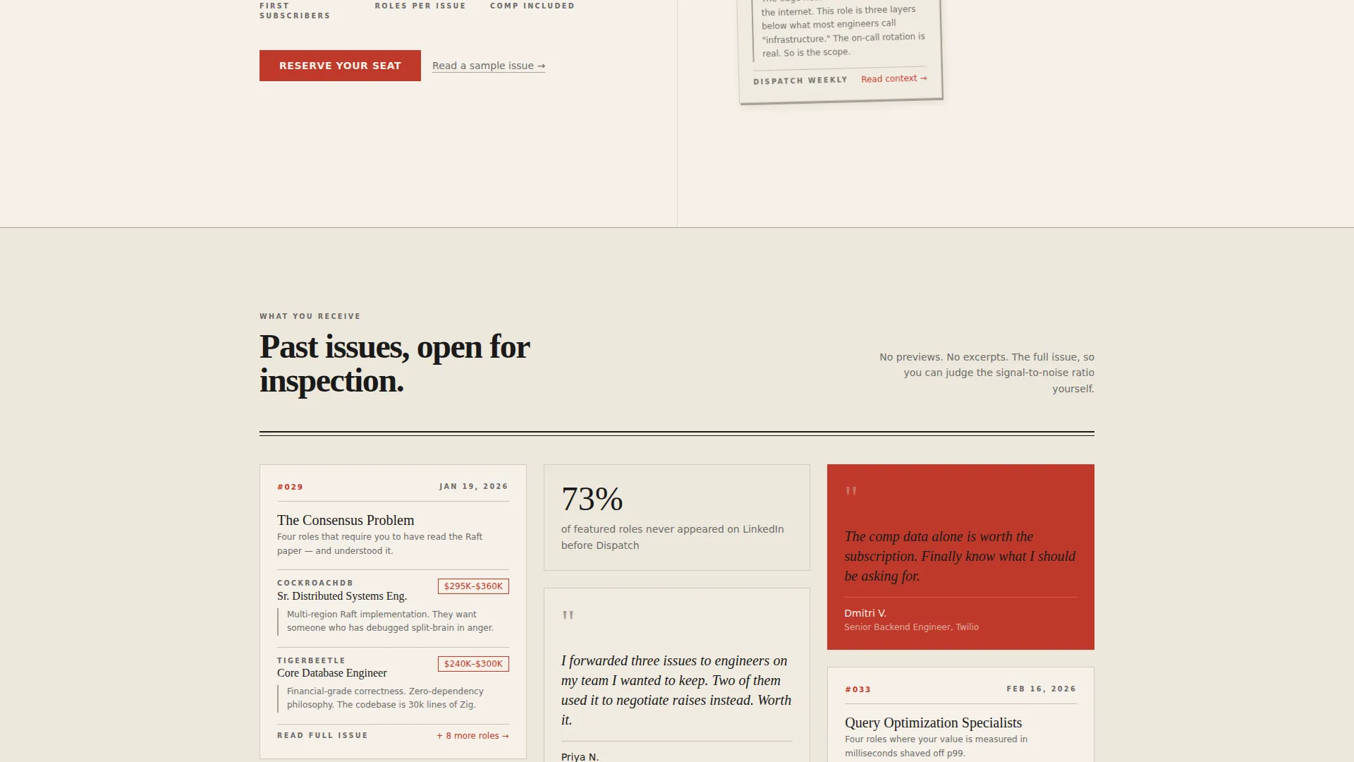 Backend Engineering Newsletter Booking Website Template