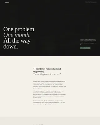 Backend Engineering Newsletter Pre-Launch Website Template