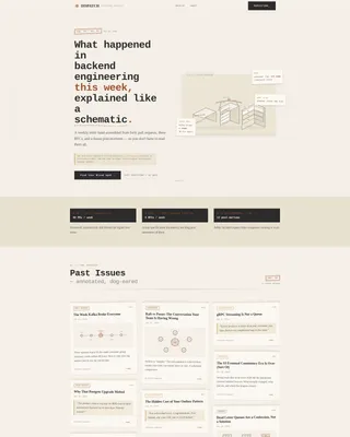 Backend Engineering Newsletter Professional Website Template