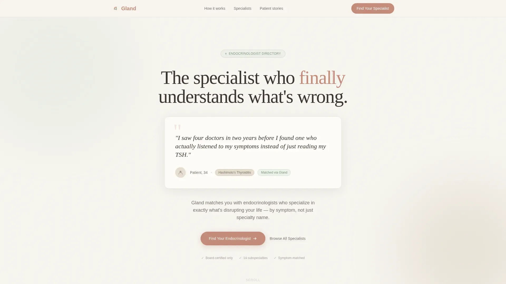 Endocrinologist Complete Booking Website Template
