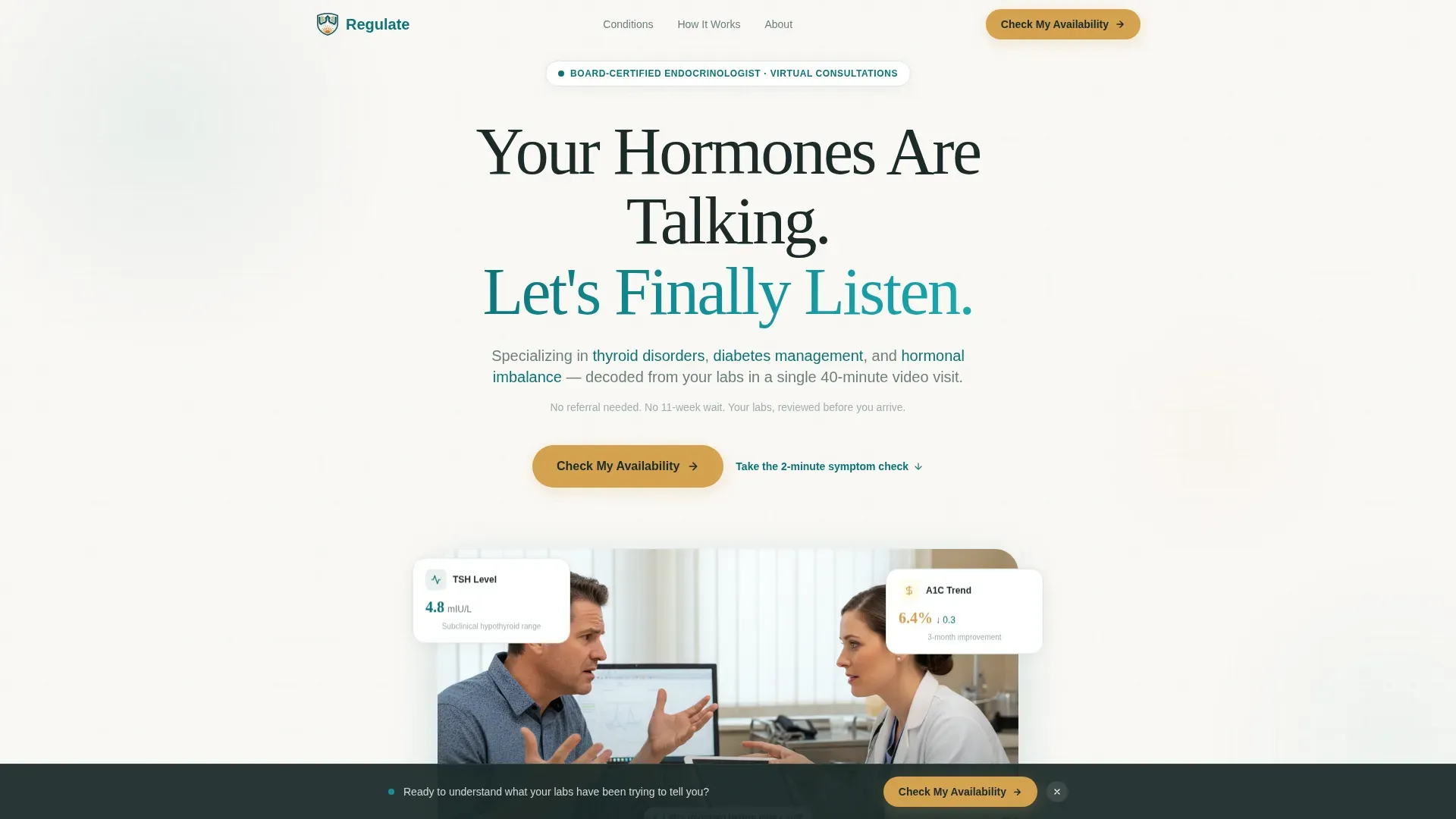 Endocrinologist Advanced Booking Website Template