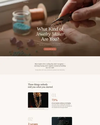 Artisan Jewelry | Free Website Template | Rocket
