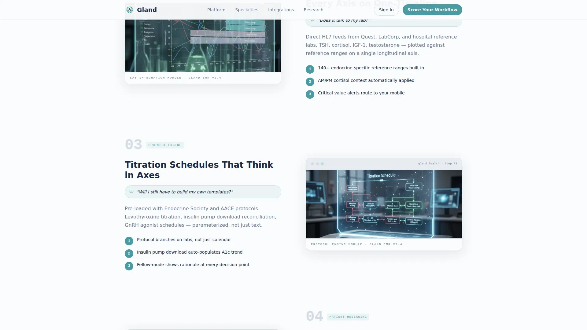Endocrinology EMR Landing Page Template