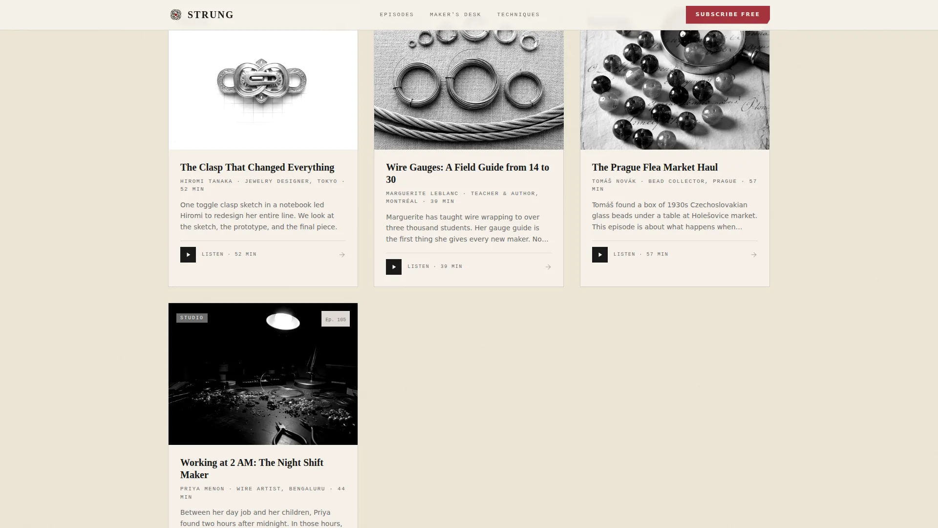 Artisan Podcast | Free Website Template | Rocket