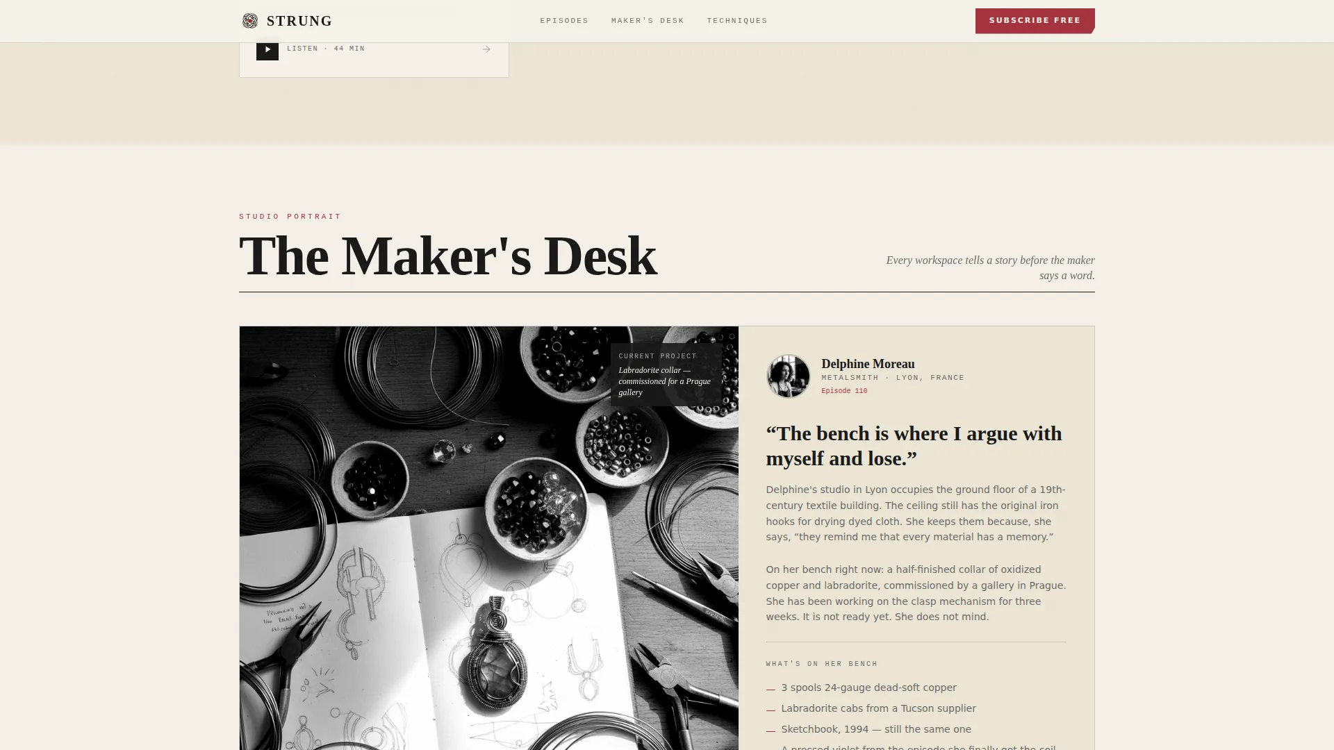 Artisan Podcast | Free Website Template | Rocket