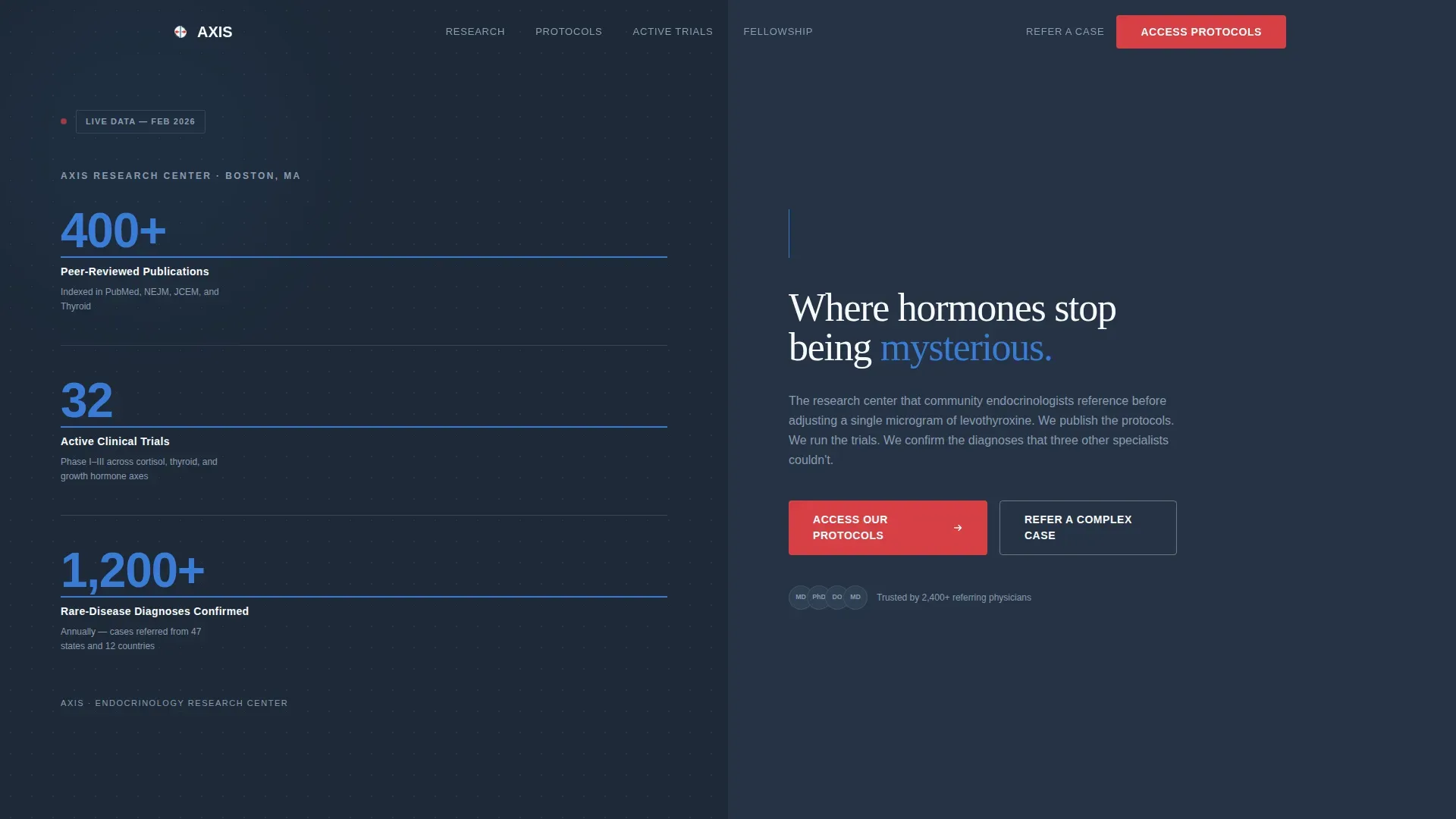 Endocrinology Medicine Professional Website Template