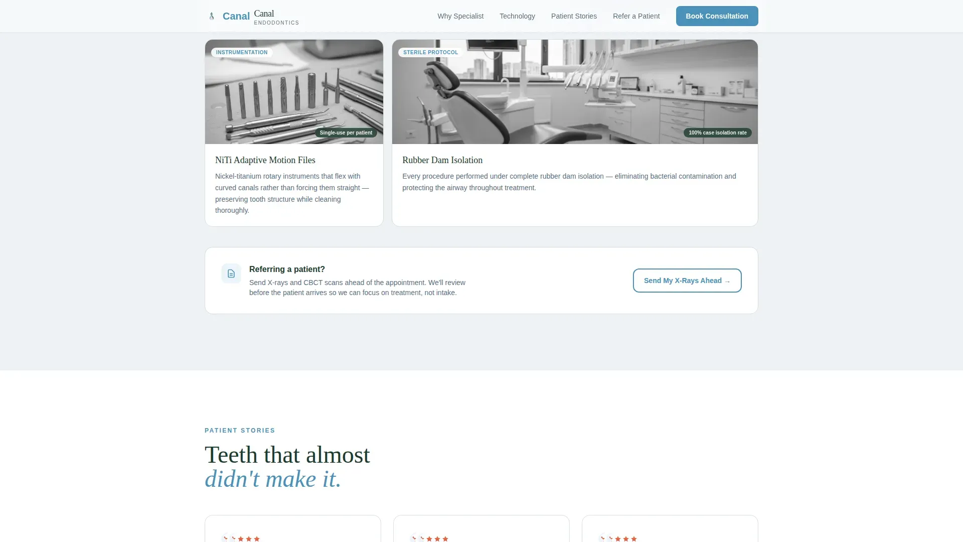 Dental Clinic Booking Website Template