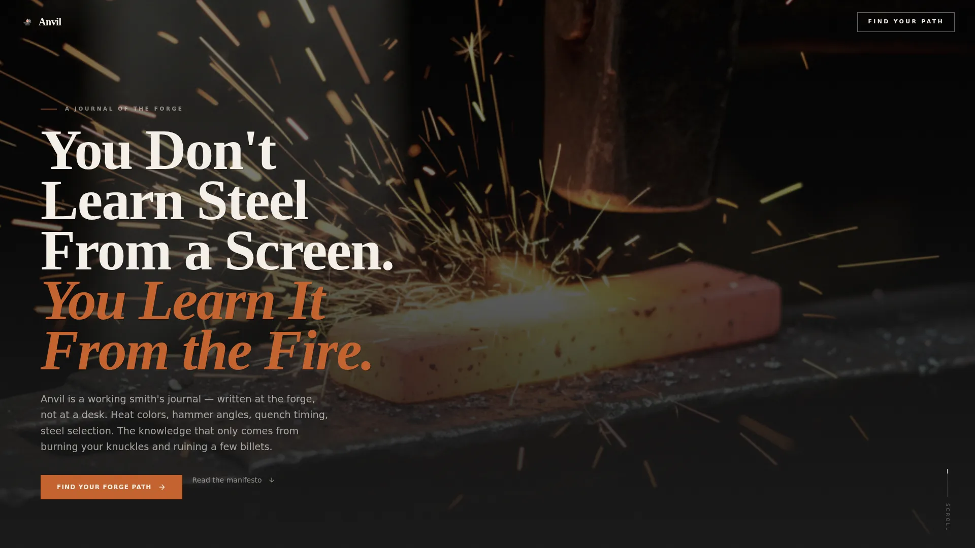 Powerful Blacksmithing | Free Website Template | Rocket