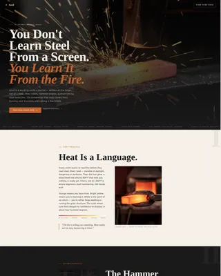 Powerful Blacksmithing | Free Website Template | Rocket