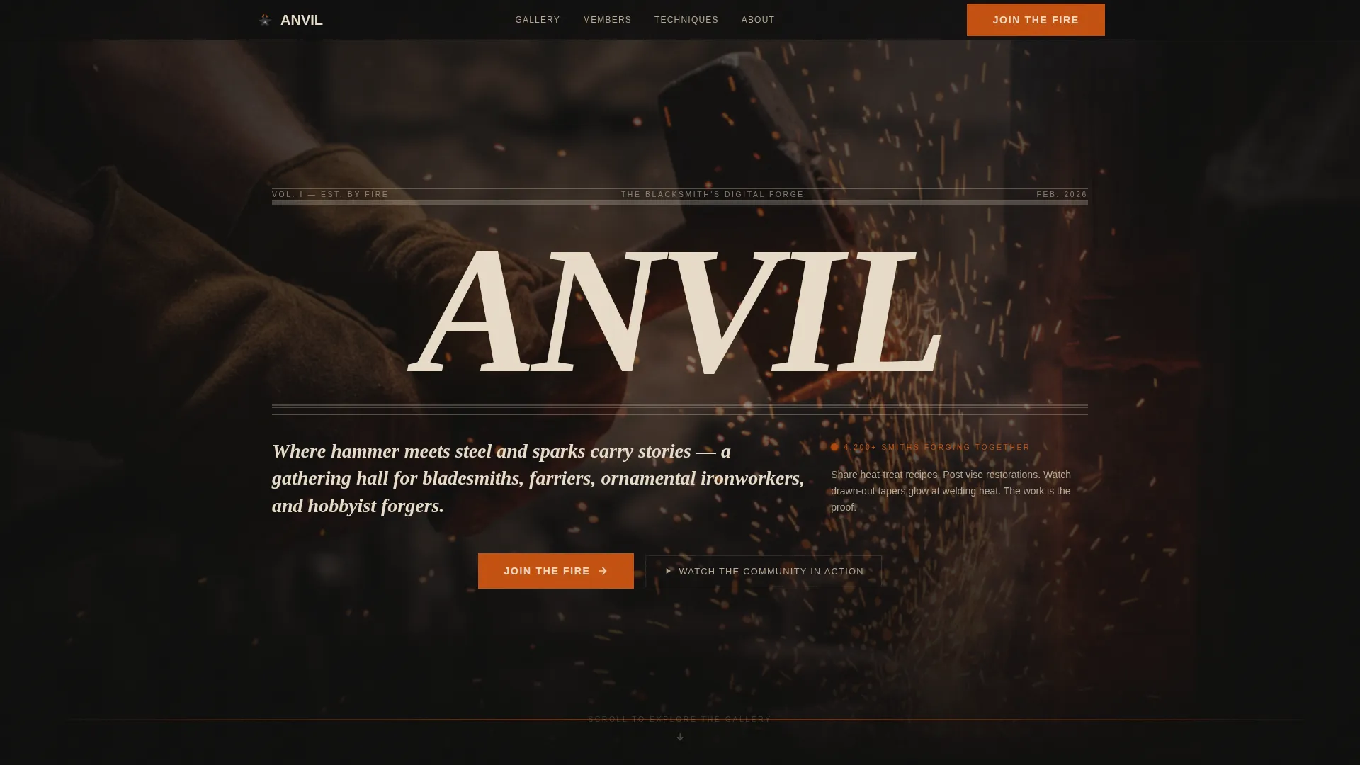 Premium Metalcraft Forge | Free Website Template | Rocket
