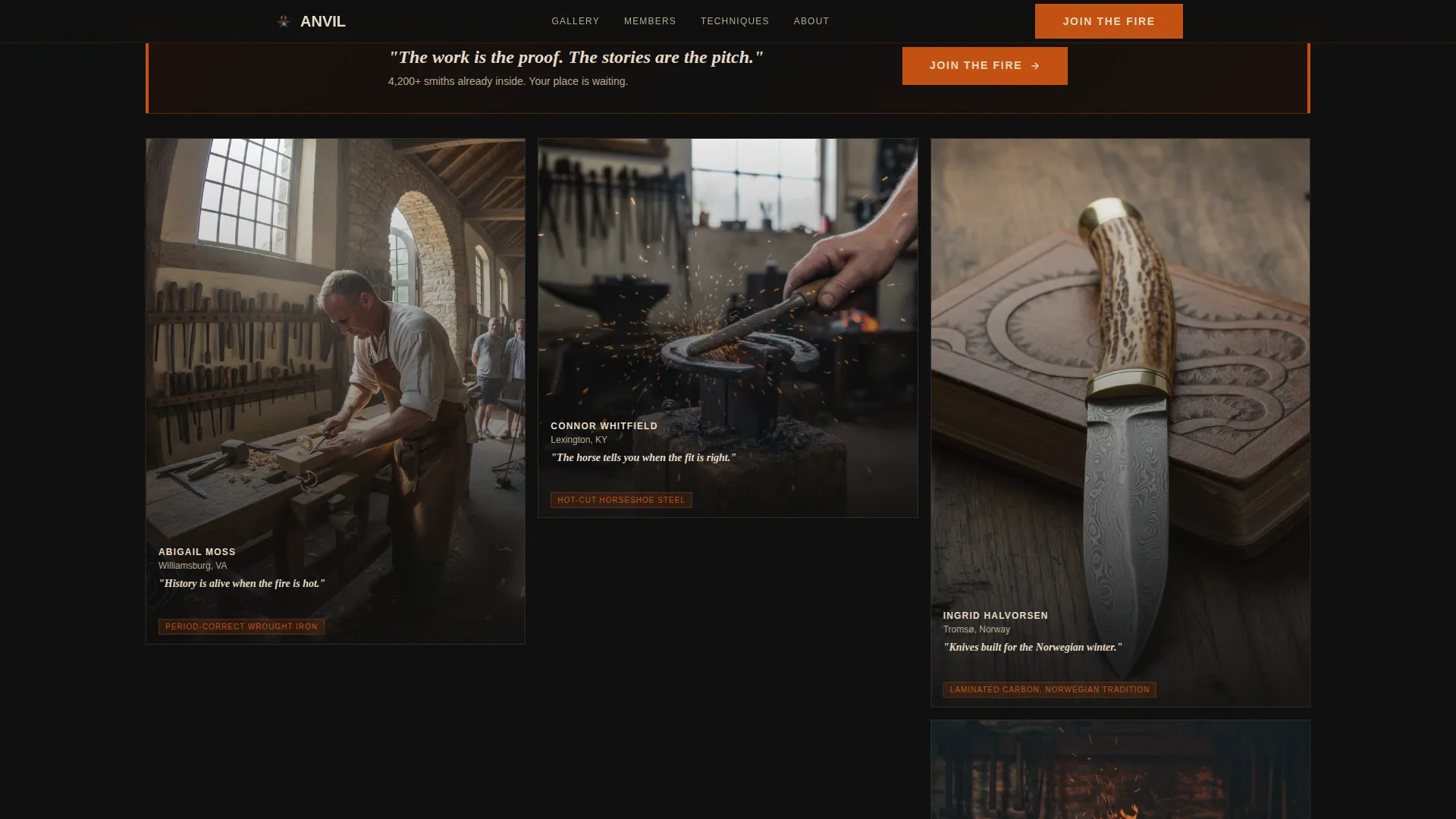 Premium Metalcraft Forge | Free Website Template | Rocket
