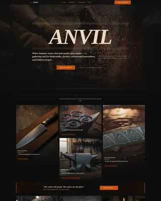 Premium Metalcraft Forge | Free Website Template | Rocket