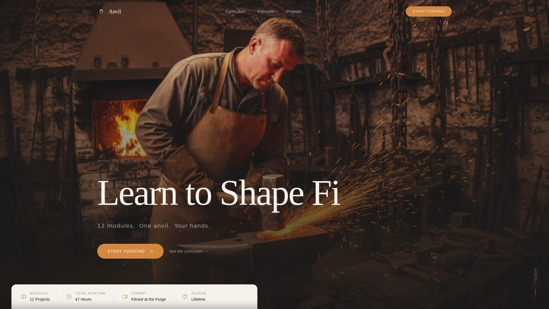Masterful Blacksmithing | Free Website Template | Rocket