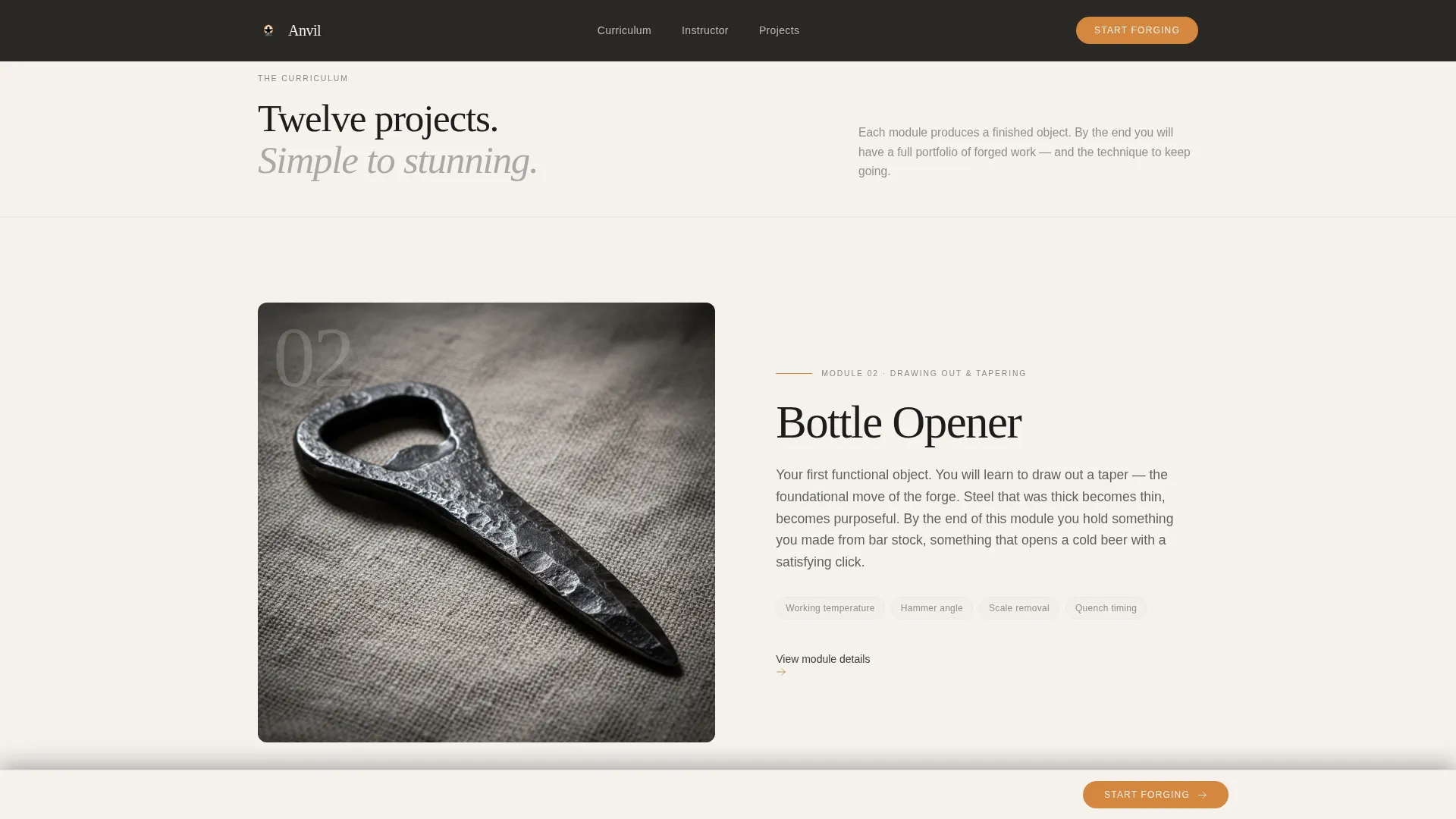 Masterful Blacksmithing | Free Website Template | Rocket