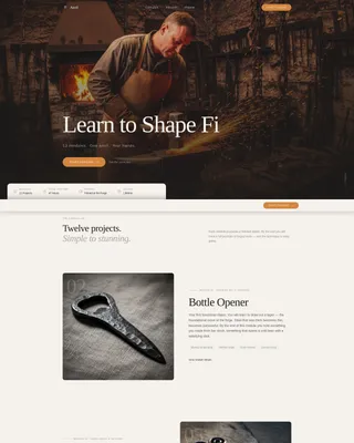 Masterful Blacksmithing | Free Website Template | Rocket