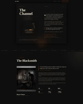 Cinematic Blacksmithing | Free Website Template | Rocket
