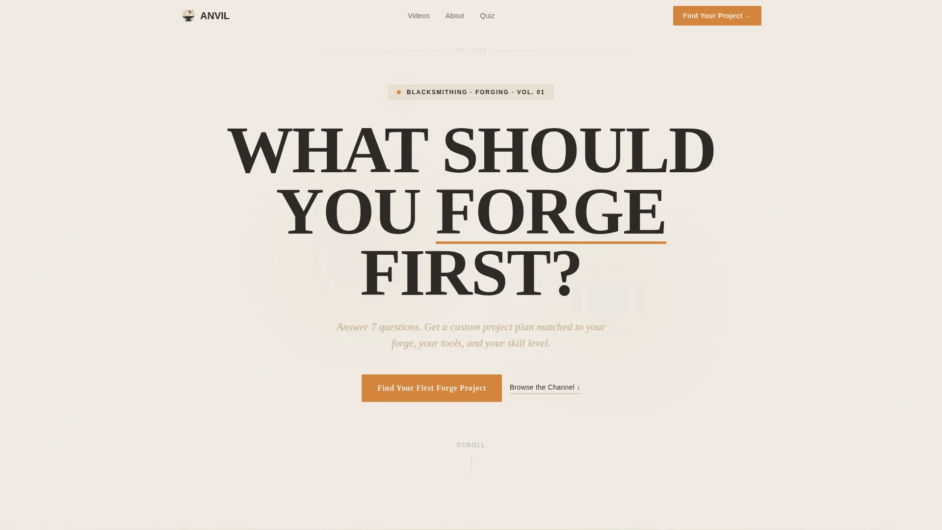 Authoritative Blacksmithing | Free Website Template | Rocket