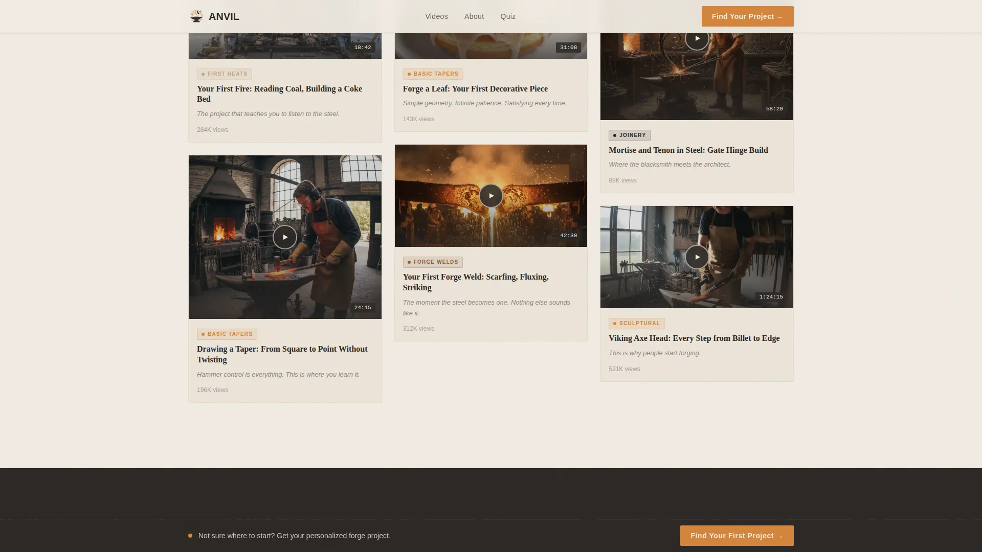 Authoritative Blacksmithing | Free Website Template | Rocket