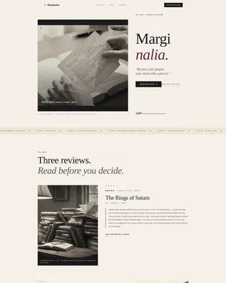 Book Reviews & Literary Criticism Content Specialist Booking Website Template
