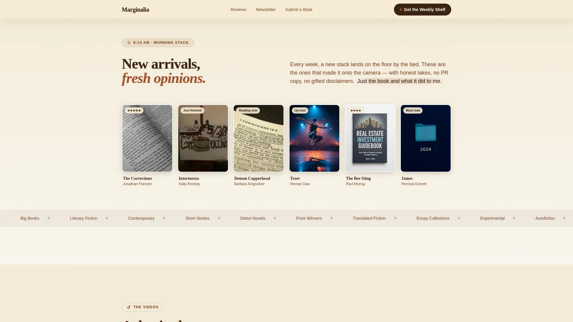BookTok Literary Channel Landing Page Template