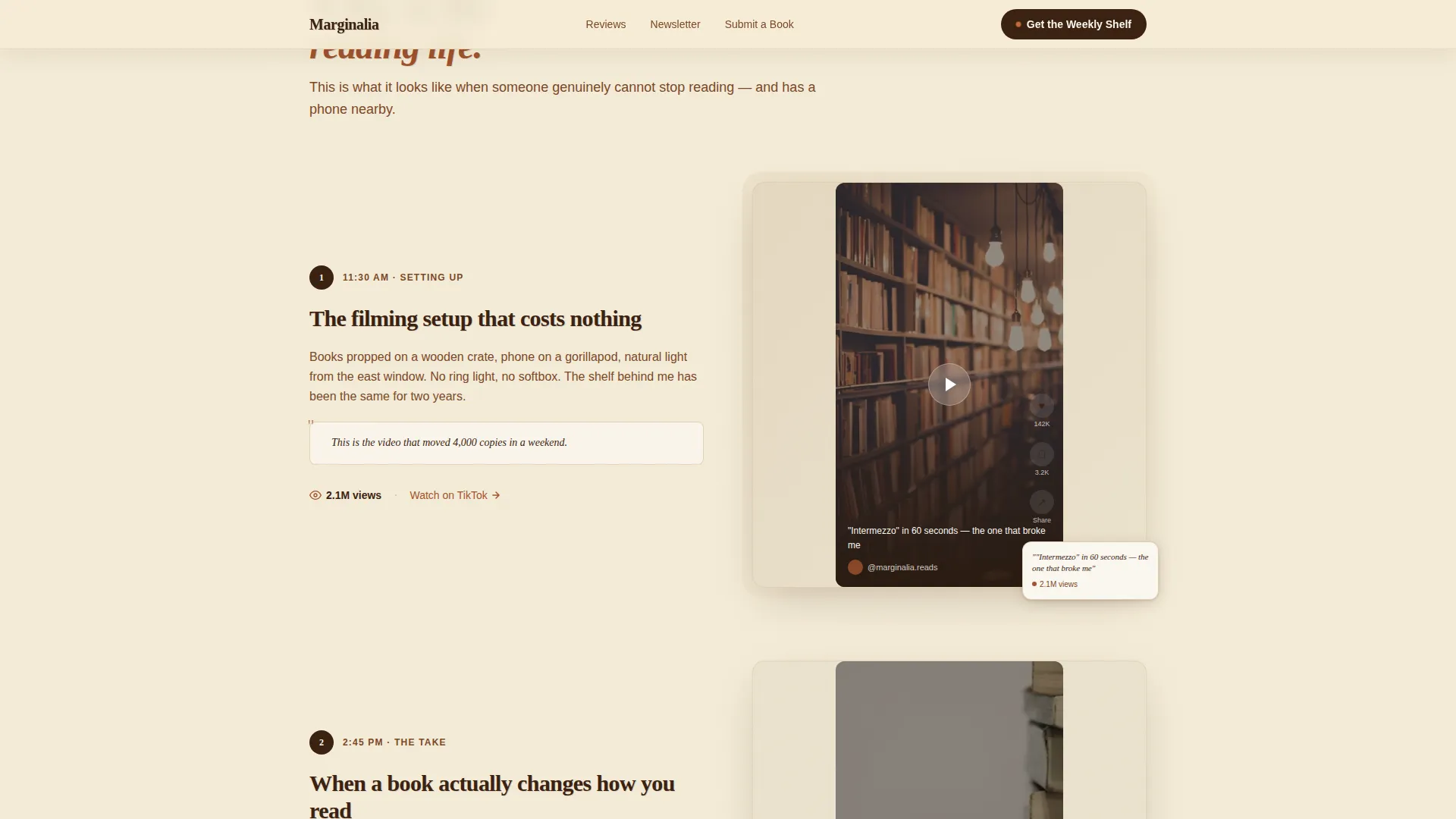 BookTok Literary Channel Landing Page Template