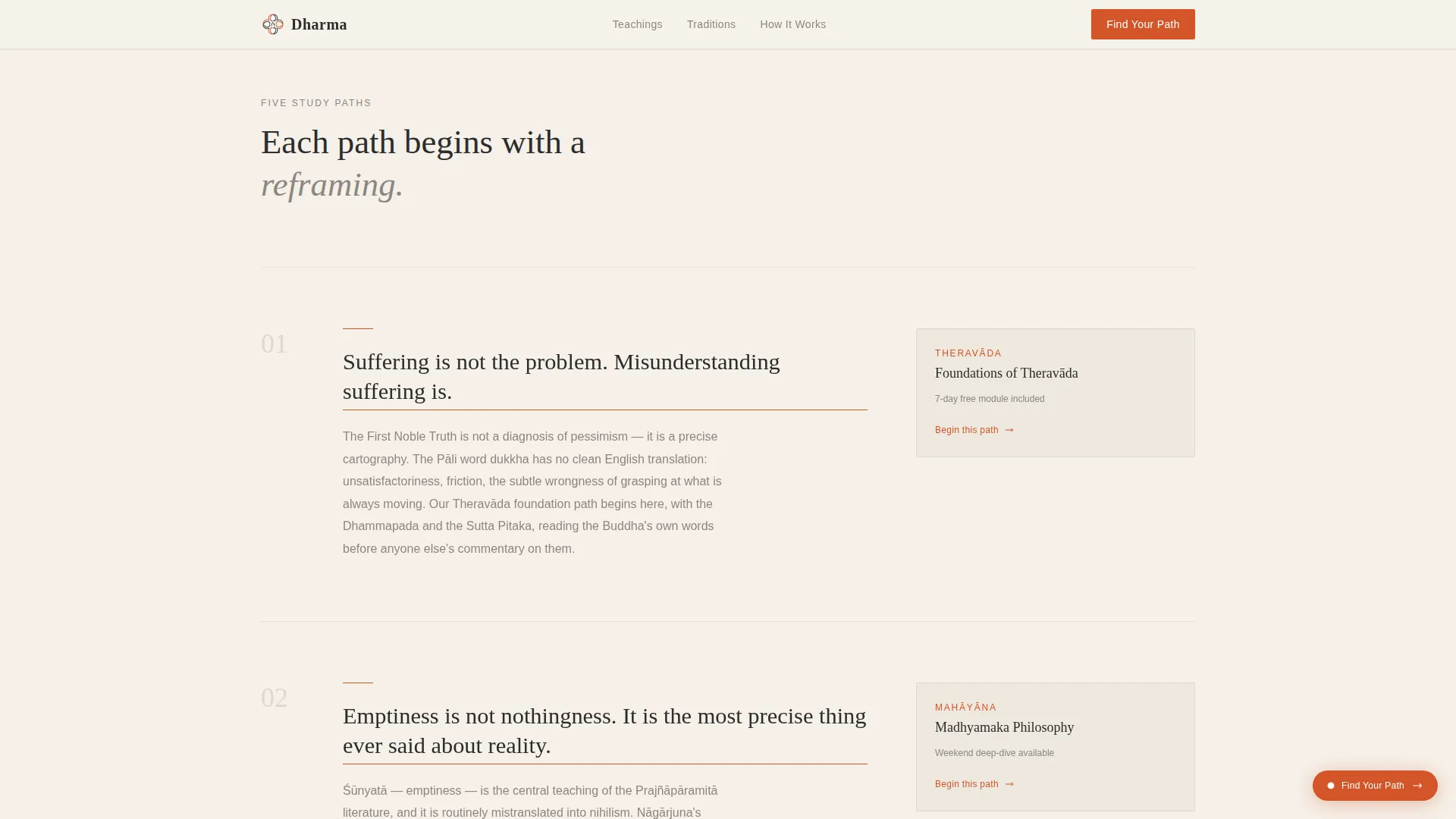 Philosophy & Spirituality Blog Blog Website Template
