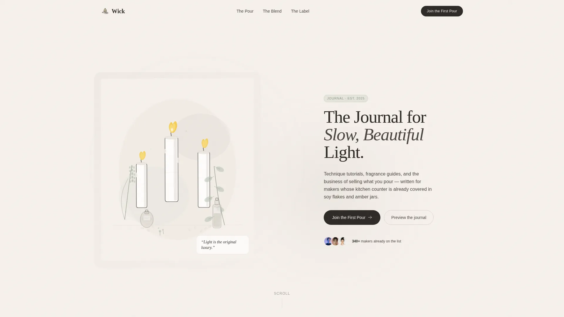 Premium Soy Candle Crafting | Free Website Template | Rocket