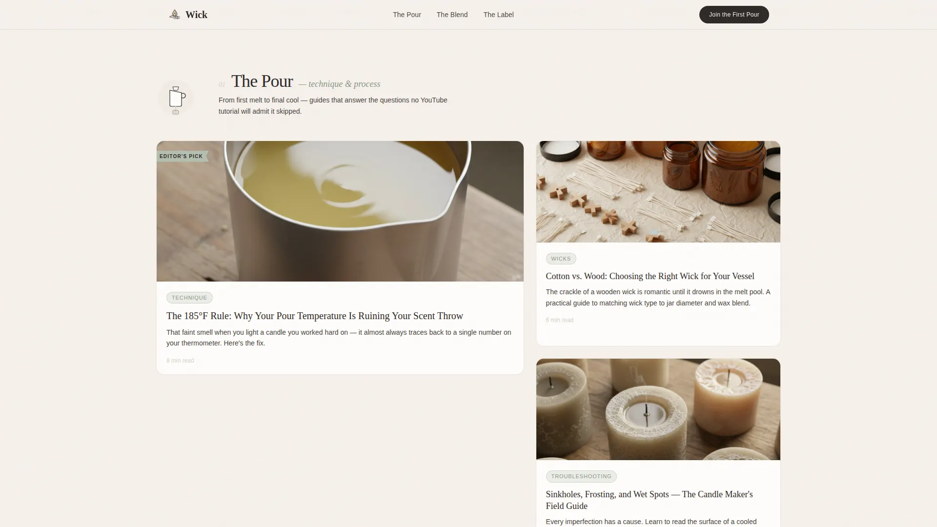 Premium Soy Candle Crafting | Free Website Template | Rocket