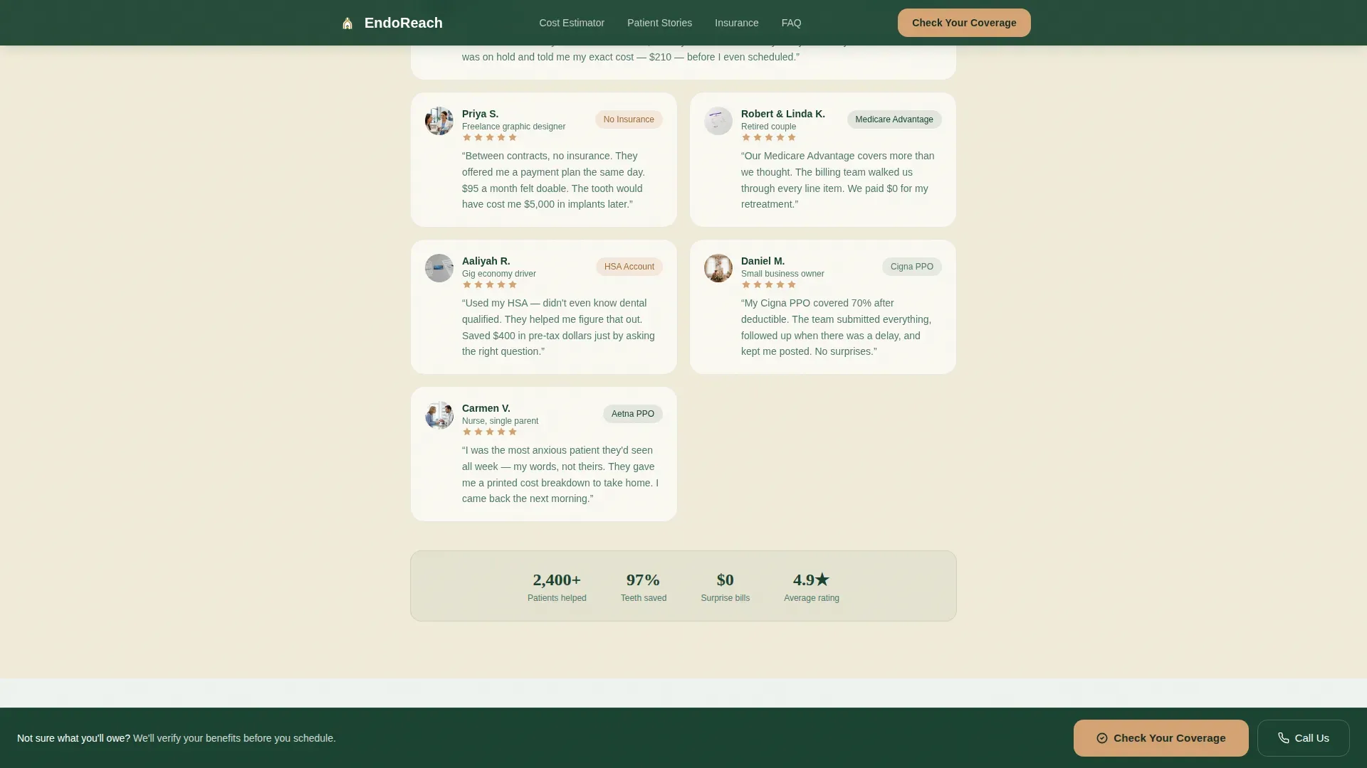 Endodontist Premium Booking Website Template