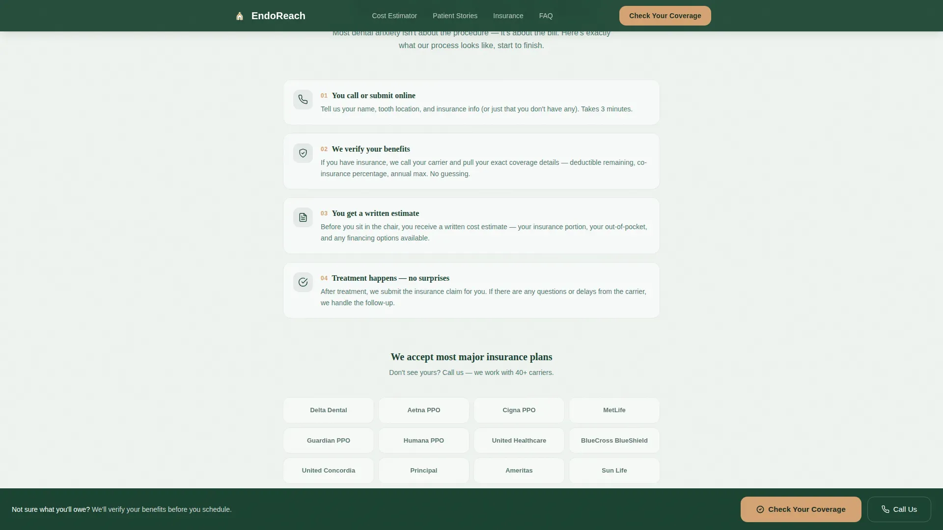 Endodontist Premium Booking Website Template