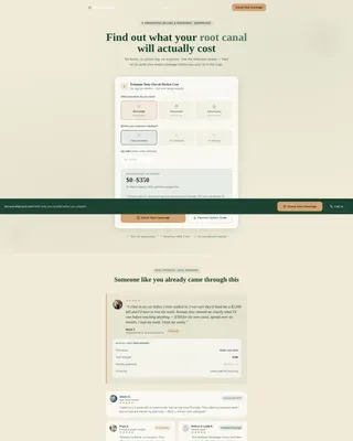 Endodontist Premium Booking Website Template