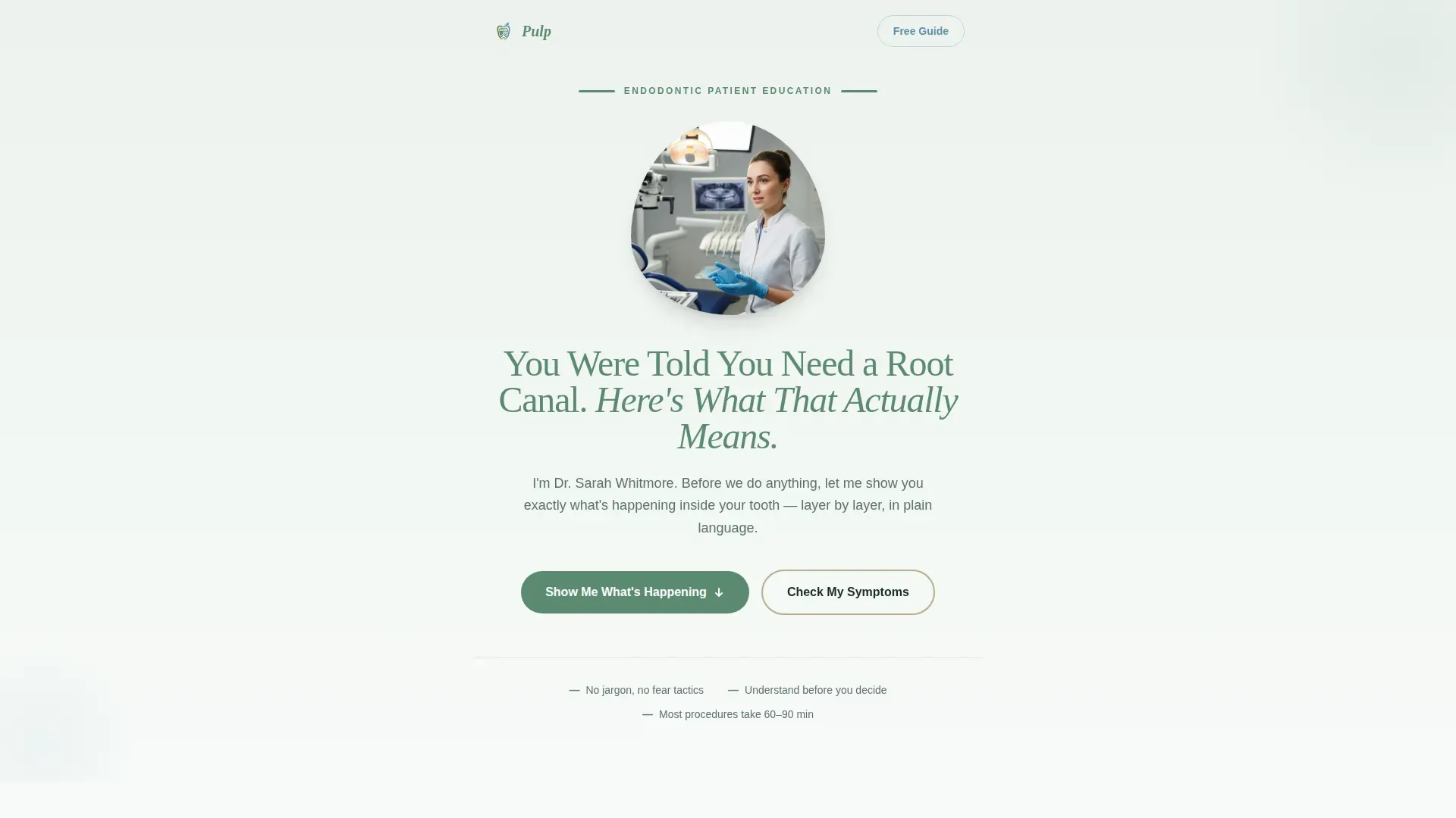 Endodontist Booking Website Template